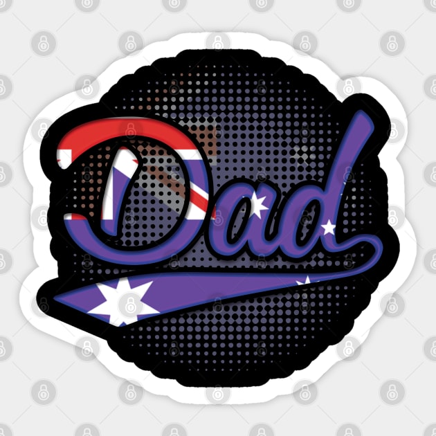 Australian Dad - Gift for Australian From Australia Sticker by Country Flags